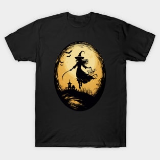 Bewitching Silhouettes: A Halloween Night's Dream T-Shirt